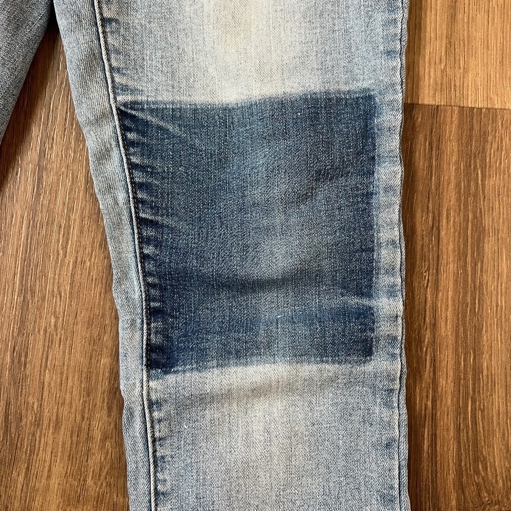 PacSun Super High Rise Skinny Button Fly with Knee Patches Sz 25 - Picture 2 of 10